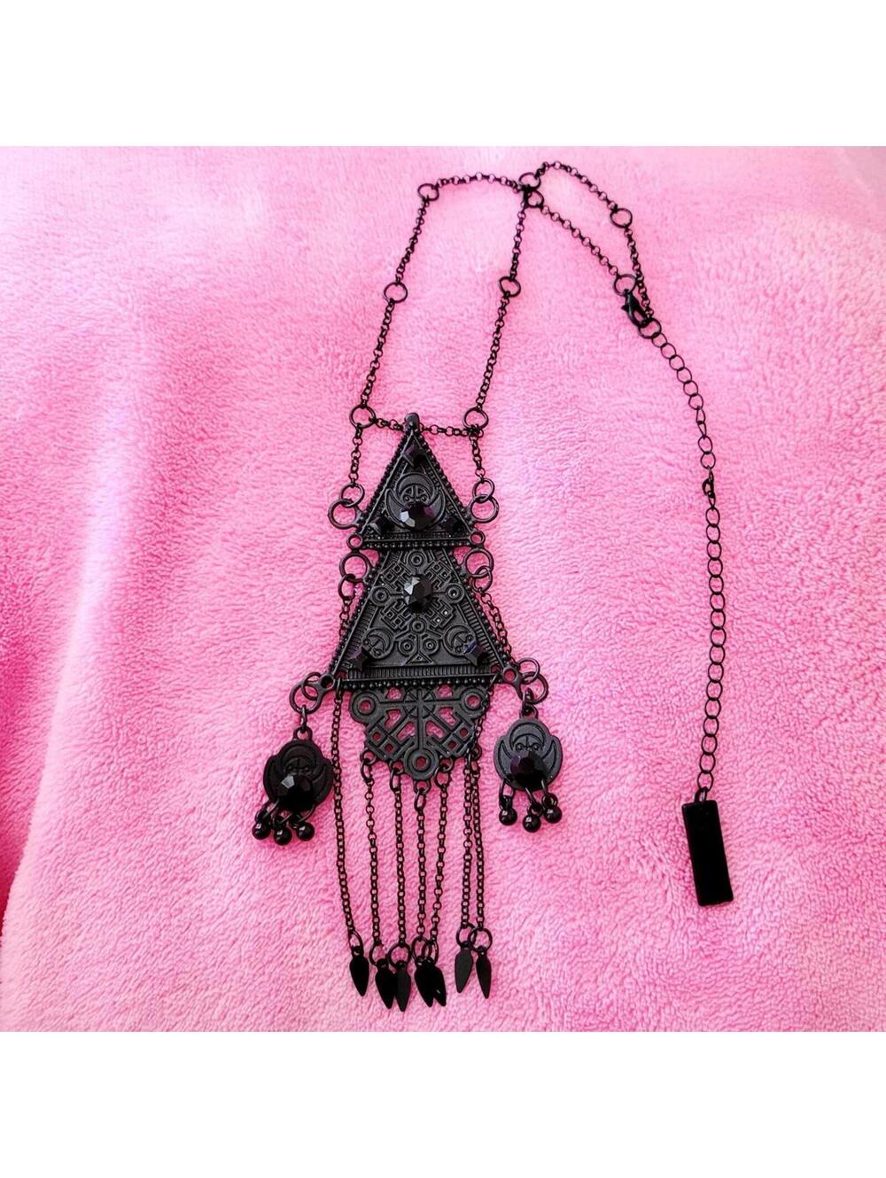 🖤 Restyle "Double Triangle" Gothic Necklace 🦇